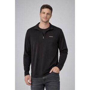 Patagonia Capilene Quarter Zip Pullover Mens Large Black Hiking Base Layer Top
